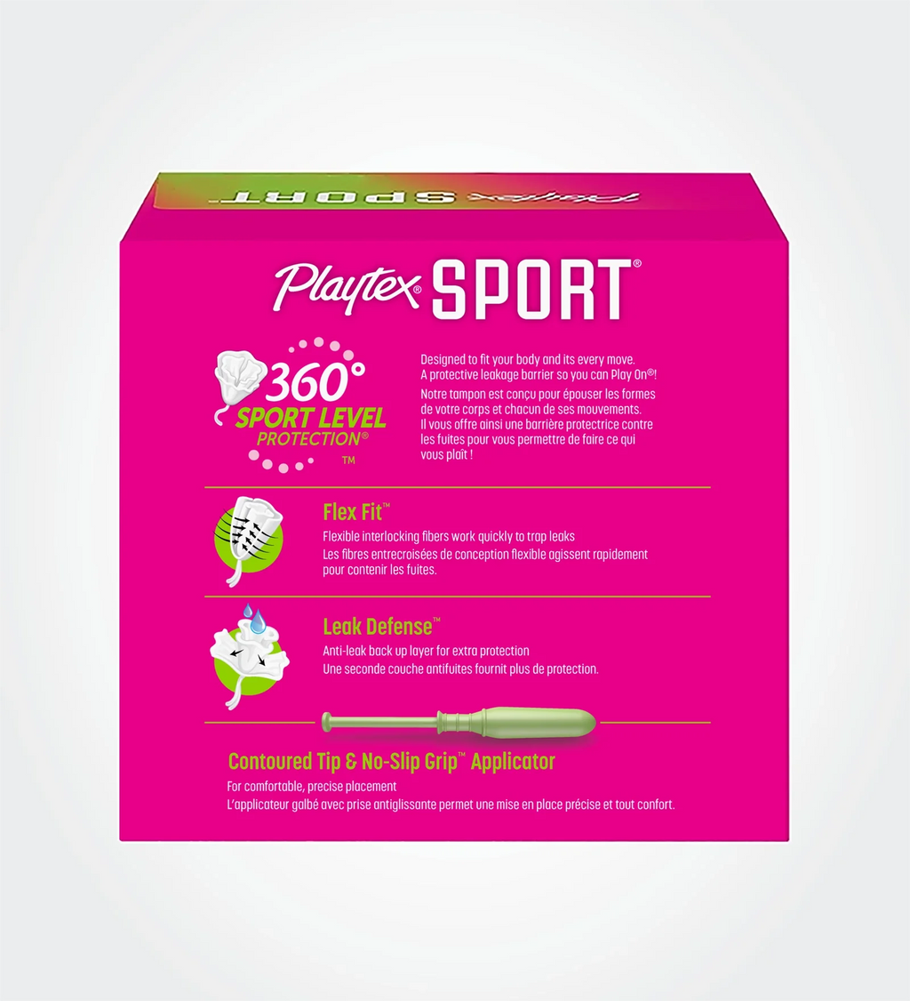 Playtex Tampons - The NEW Playtex® Sport® Compact tampon is 30% smaller  than a full-size, but has Sport Level Protection®. At Walmart now. #PlayOn  *based on length before extension vs. leading brands