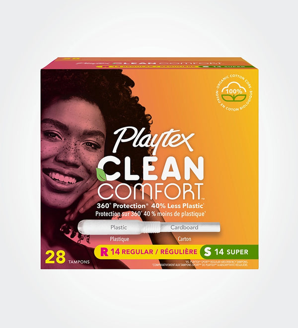 Playtex Sport Unscented Tampons with FlexFit Protection, Super Absorbency,  Pack of 18 Tampons : : Health & Personal Care